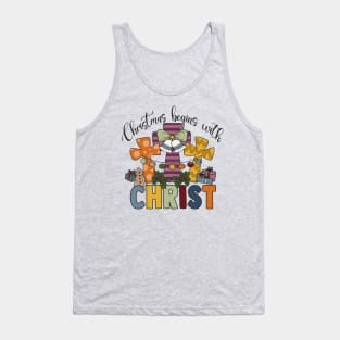 Christmas Begins With Christ Tank Top